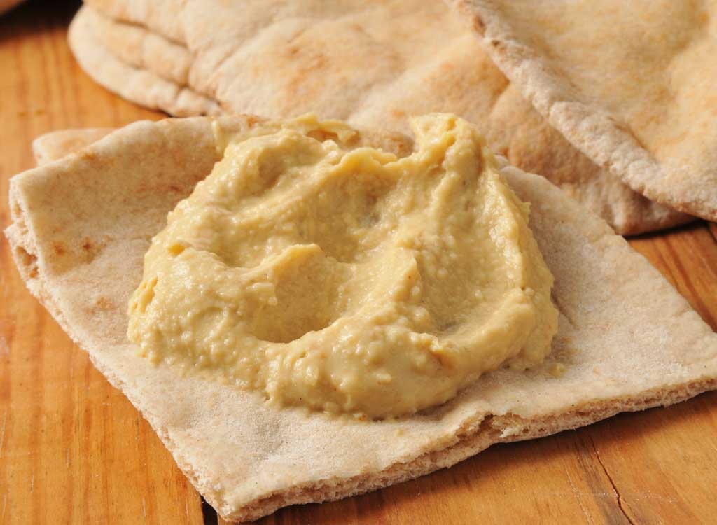 hummus on pita