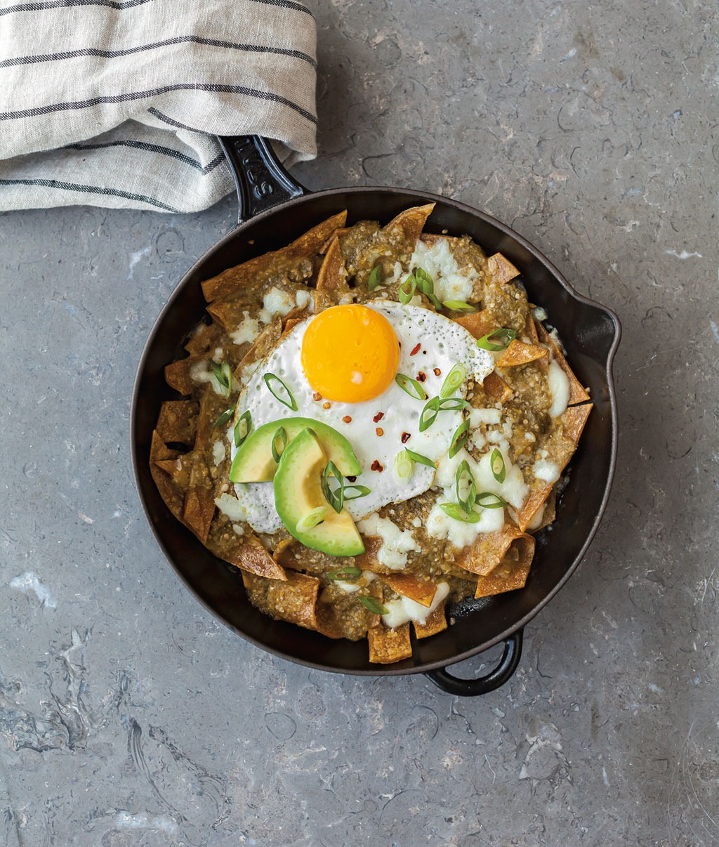 Baked Tomatillo Chilaquiles