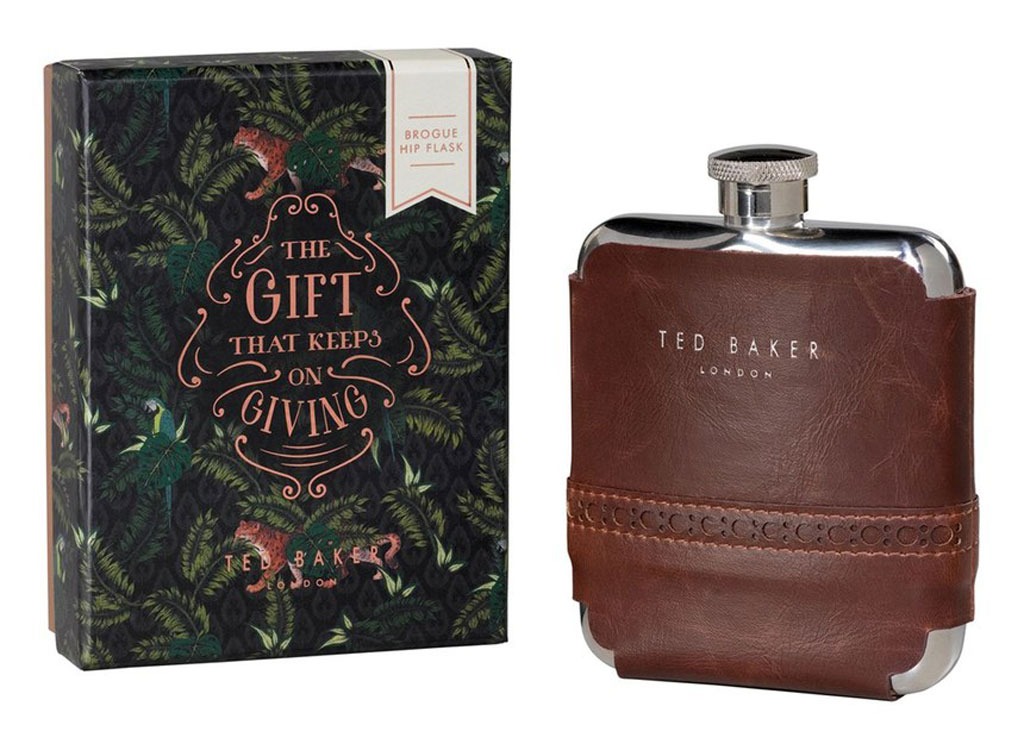 wild and wolf x ted baker london brogue hip flask
