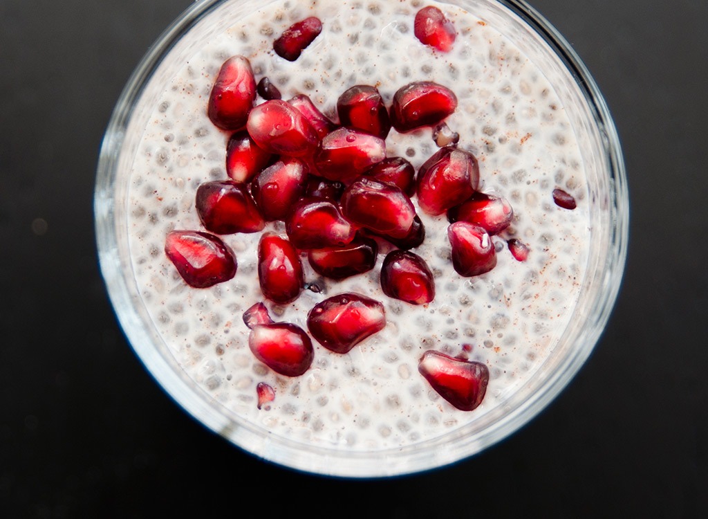 pomegranate and coconut chia pudding