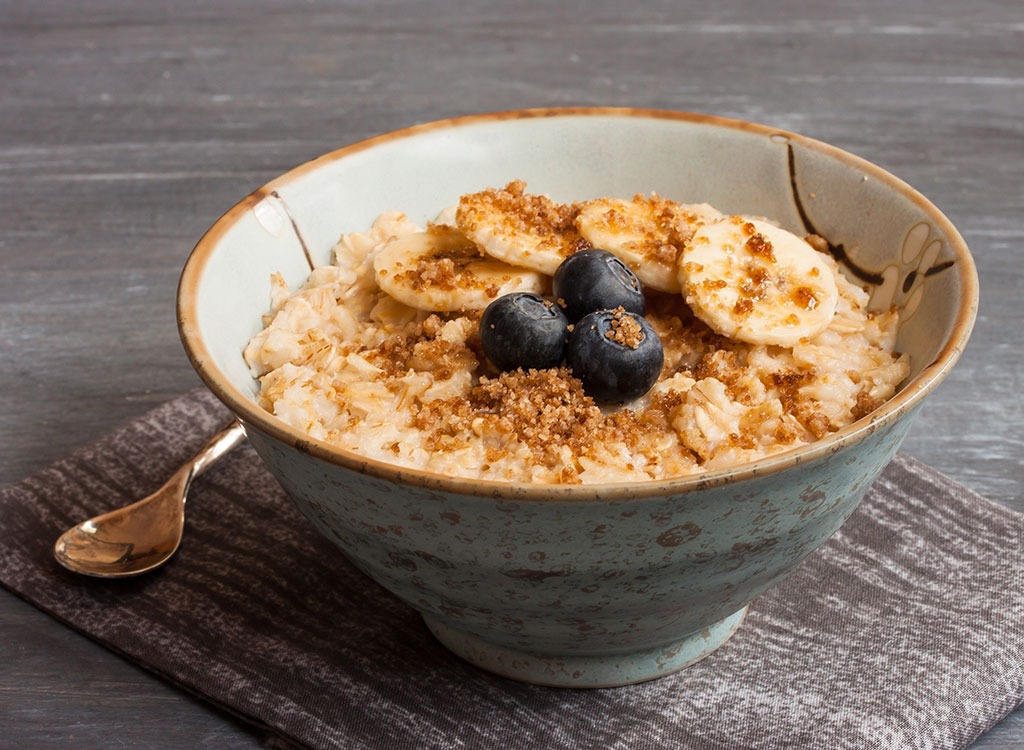 healthy oatmeal small spoon