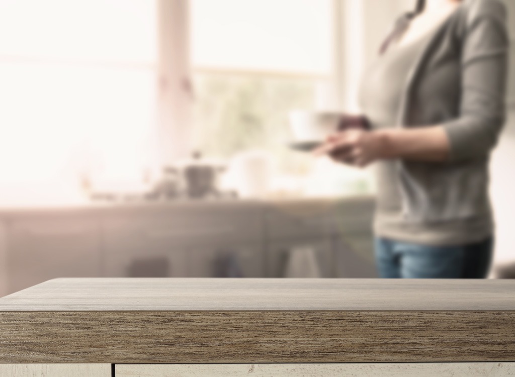 clear kitchen counter