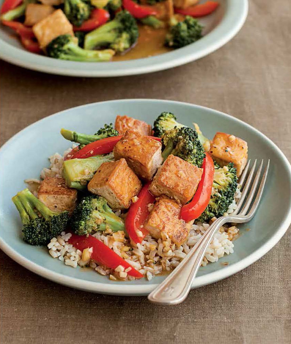 Crispy Orange Tofu with Broccoli