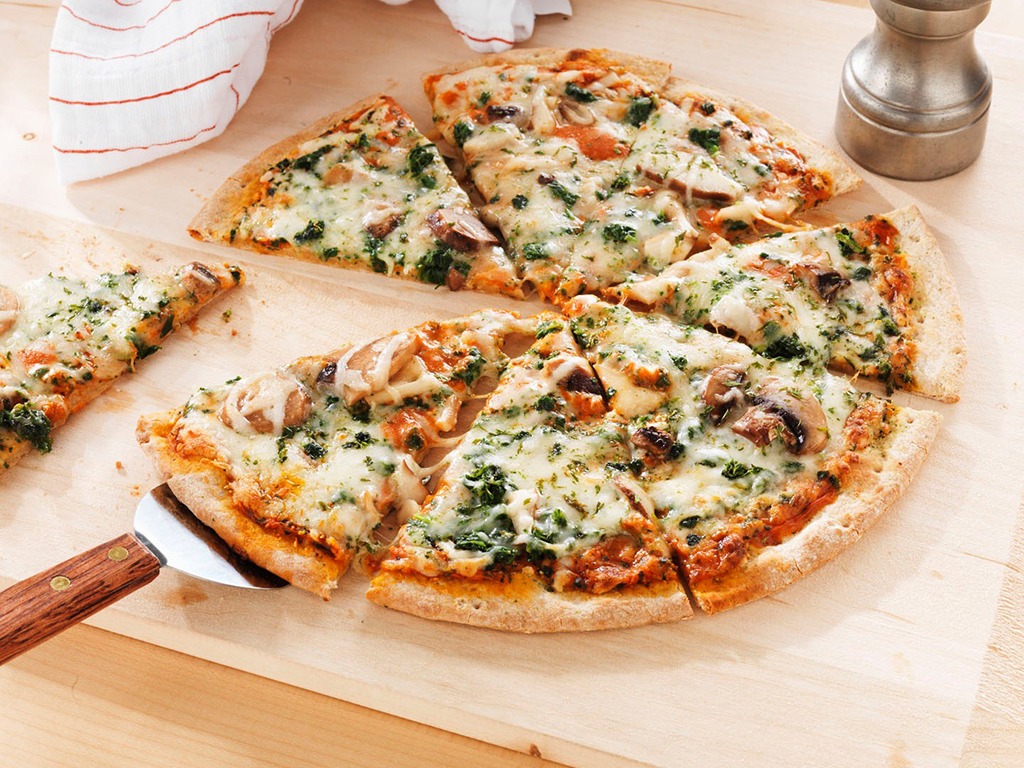 frozen foods kashi thin crust mushroom spinach pizza