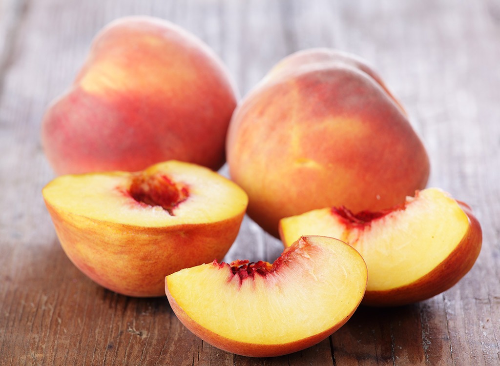 sliced peached