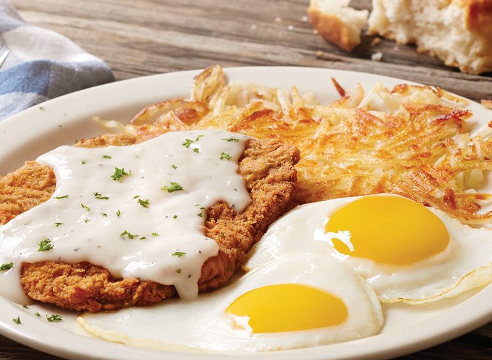 bob evans country fried steak and eggs