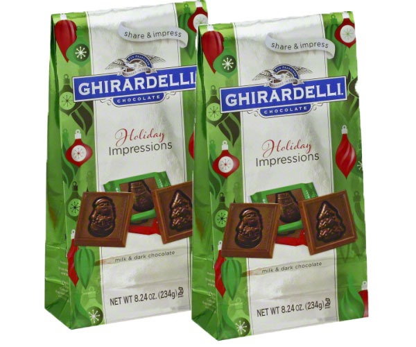 GHIRARDELLI HOLIDAY IMPRESSIONS CHOCOLATE MILK AND DARK