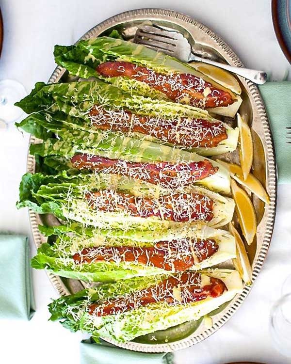 caesar wedge salad with bacon