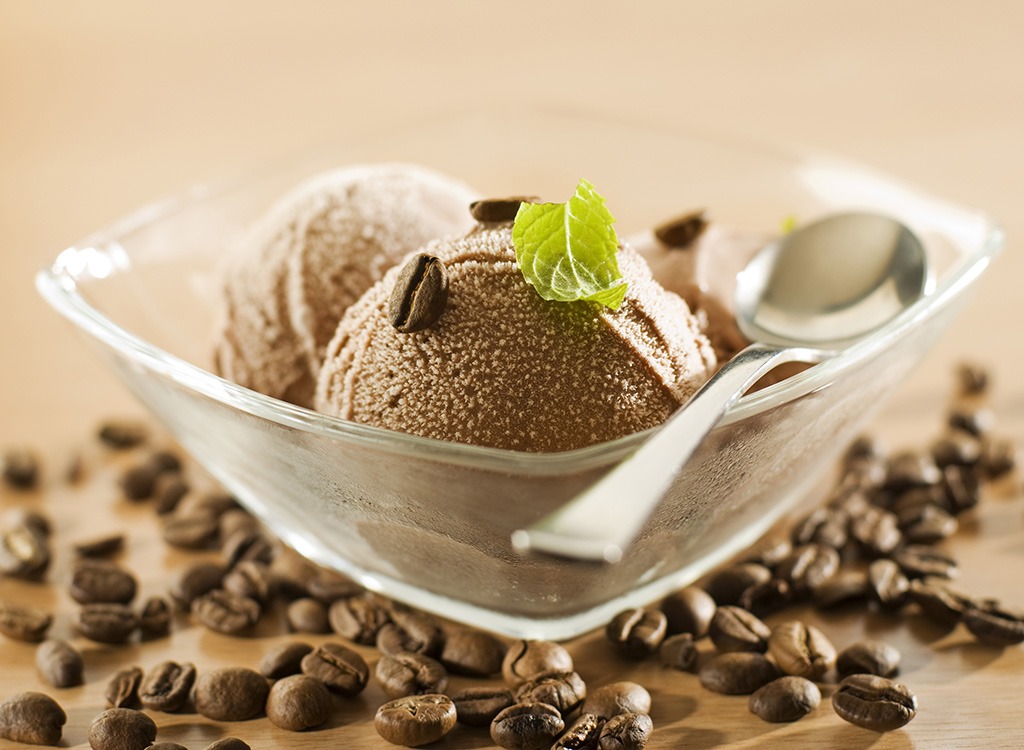 bowl of coffee ice cream