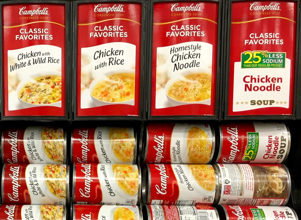 Canned Campbell's chicken soups