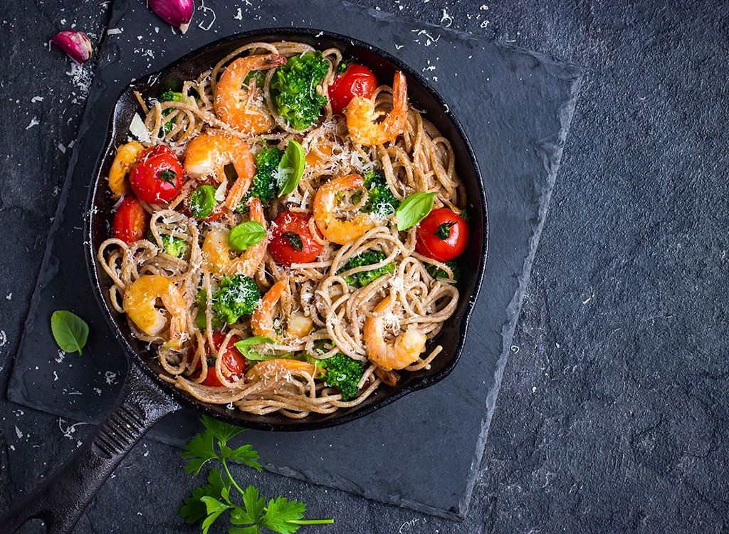 pasta Parsley shrimp