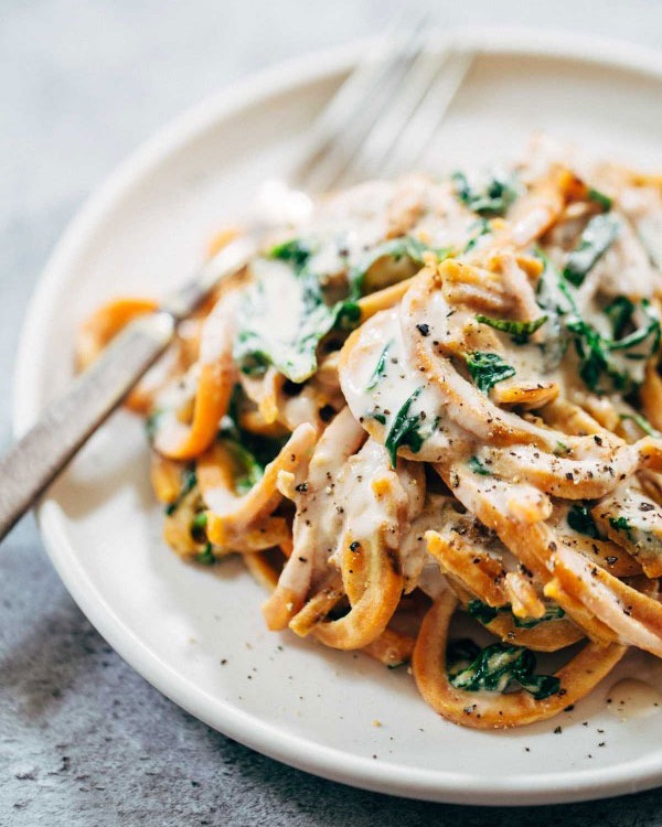Resistant starch recipes Sweet Potato Noodles with Cashew Sauce