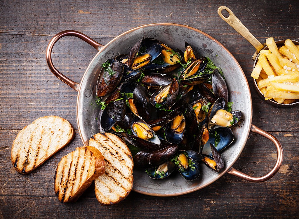 Blue mussels